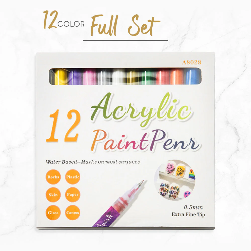 12 Farben Ultra Thin Curve Manicure Marker - Image 16