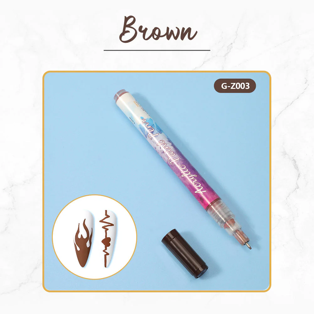 12 Farben Ultra Thin Curve Manicure Marker - Image 6