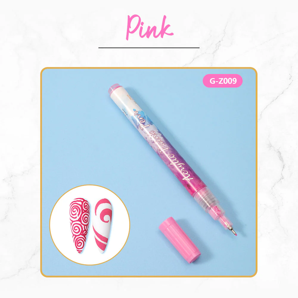 12 Farben Ultra Thin Curve Manicure Marker - Image 9