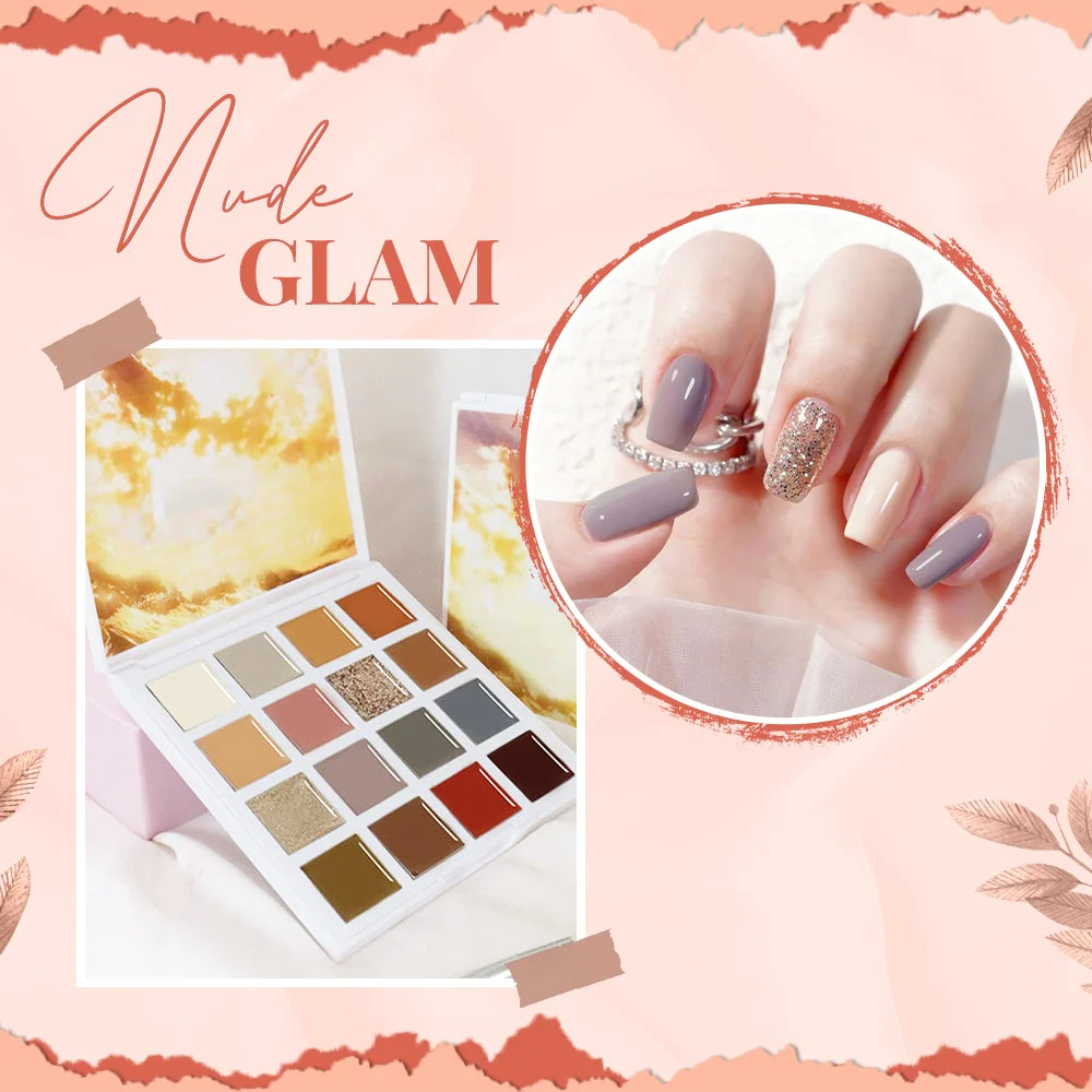 16 Farben Solid Butter Nail Gel Palette - Image 6