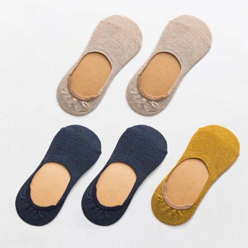 5 Pairs Spring Summer Women Socks Solid Color Fashion Wild Shallow Mouth Girls Female Invisible No Show Slipper Socks - Image 12
