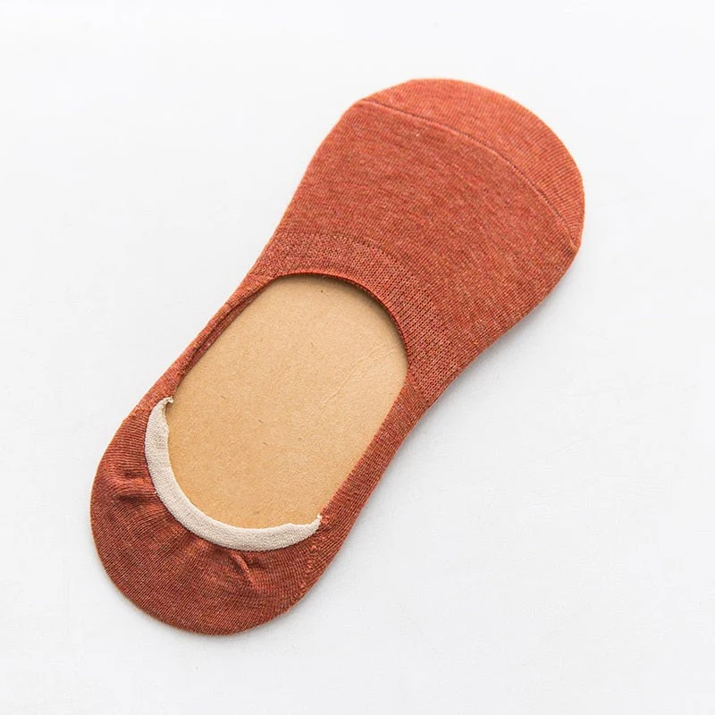 5 Pairs Spring Summer Women Socks Solid Color Fashion Wild Shallow Mouth Girls Female Invisible No Show Slipper Socks - Image 6