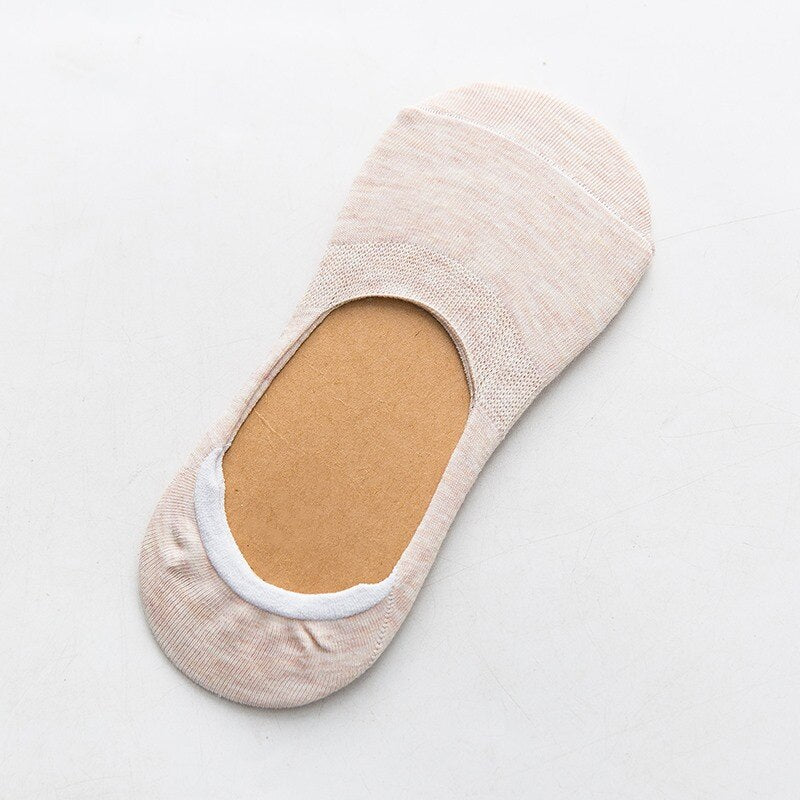 5 Pairs Spring Summer Women Socks Solid Color Fashion Wild Shallow Mouth Girls Female Invisible No Show Slipper Socks - Image 7